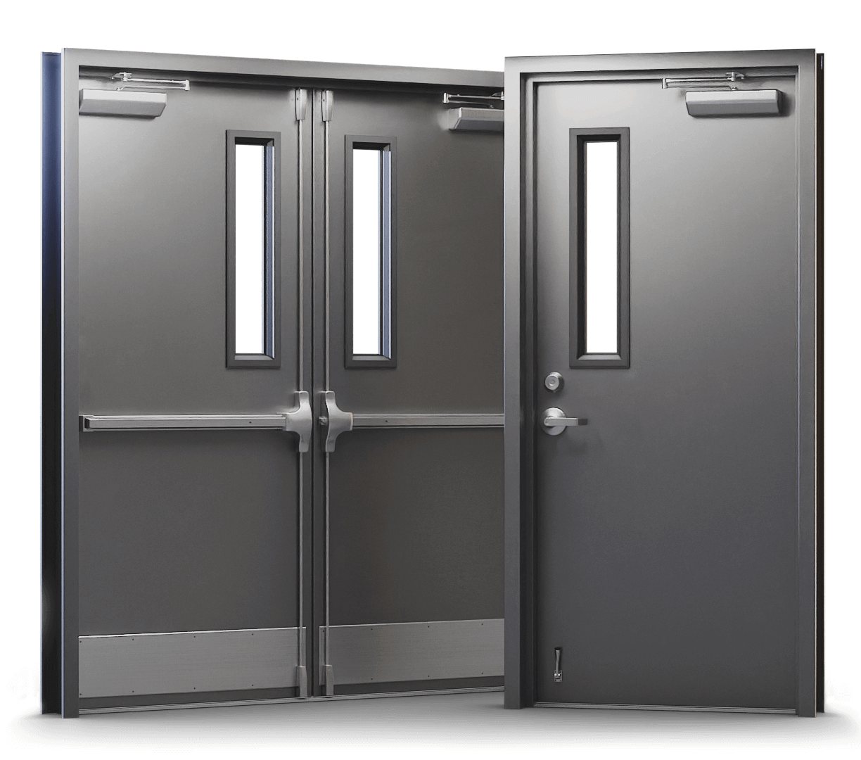 Commercial building with professional door systems